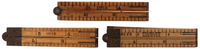 Assorted Makers: Three One-Foot, 4-Fo Folding Rules