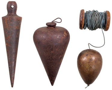 Unmarked: Three Oversize Plumb Bobs