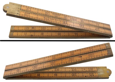 Stanley Rule & Level, No. 62 1/2: Extra Clean Narrow B'wood Folding Rule