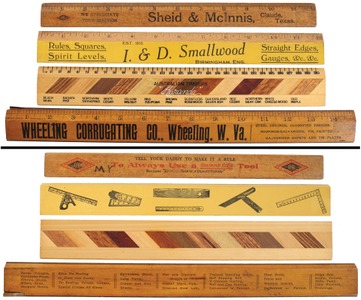 Assorted Makers: Collection Of Four Advertising Rulers
