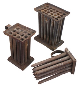 Unmarked: Three Early Tin Candle Molds