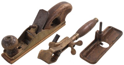 Assorted Makers: Three Brass Body Woodworking Tools