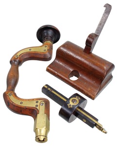 Assorted Makers: Three English Mkr. Woodworking Tools