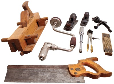 Assorted Makers: Lot Of Clean & Usabl Woodworking Tools