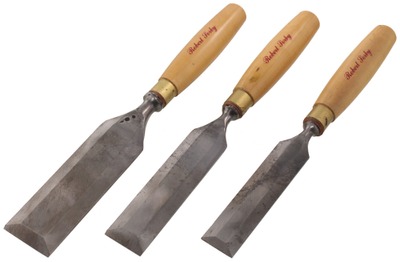 Robert Sorby, Sheffield, England: Set Of Three Boxwood Handle Paring Chisels