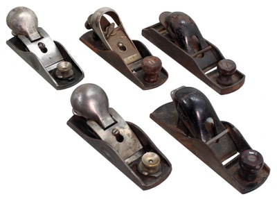 Fulton Tool Company, New York, New York: Five "Fulton" Brand Block Planes
