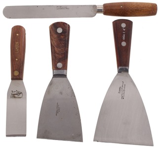Assorted Makers: Four Unused Scrapere Edge Tools