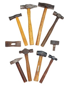 Assorted Makers: Lot Of Eight Metal Working Hammers