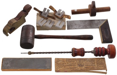 Assorted Makers: Four Brass Appt. Woodworking Tools
