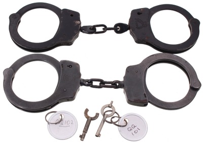 Assorted Makers: Two Pairs Of Police Handcuffs