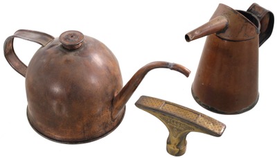 Assorted Makers: Three Cooper And Brass Items