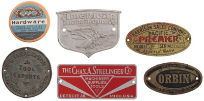 Assorted Makers: Five Machinery & Display Medallions