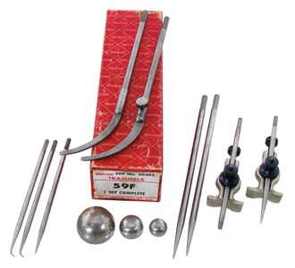 L.S. Starrett Company, Athol, Massachusetts, No. 59 F: "Complete" Set Of Trammels