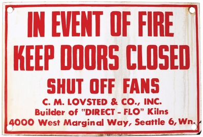 C.M. Lovsted & Company, Seattle, Washington: Extra Clean Enamel Finish Sign