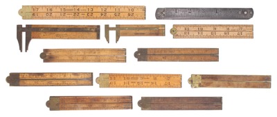 Assorted Makers: Lot Of Assorted Folding Rules
