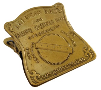 American Saw & Knife Works, Los Angeles, California: Early Spring Clip Paper Holder