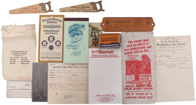 Assorted Makers: Lot Of Tool Related Ephemera