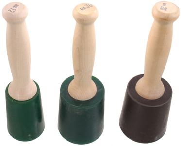 Larson Co., Robert/san Francisco,: Set Of Three Unused "Wood Is Good" Mallets
