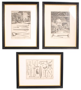 Denis Diderot: Three Framed Diderot Prints