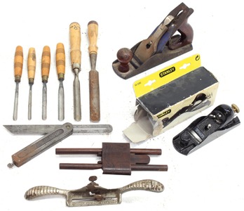 Assorted Makers: Lot Of Clean & Usabl Woodworking Tools