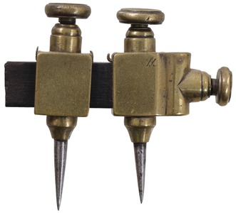 Unmarked: Pair Of Showy Brass Trammels