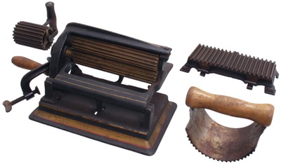 Assorted Makers: Three Early Type Fluting Iron