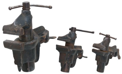 George A. Colton, Syracuse, New York: Set Of Three Early Patent Vise