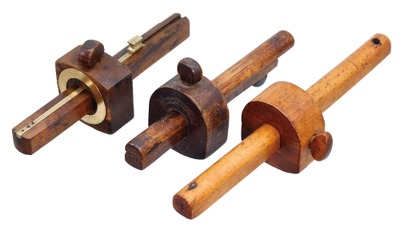 Assorted Makers: Three Planemaker Mkd Marking Gauges