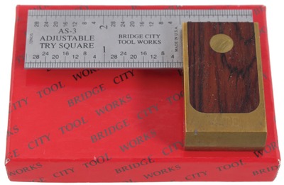 Bridge City Tool Company, Portland, Oregon, No. AS-3 RW: Extra Clean 3" Adj. Try Square