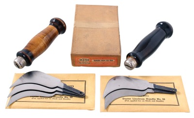 Dexter Harrington & Son, Southbridge, Massachusetts, No. X752-1/2D: Box With 5 Replaceable Linoleum Knives