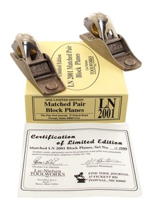 Lie-Nielsen Tool Works, Warren, Maine, No. LN-2001: Matched Pair Of Block Plane
