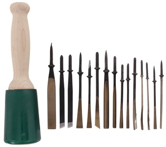 Henry Taylor, Acorn Works, Sheffield, England: Lot Of 15 Unused Unhafted Carving Tools