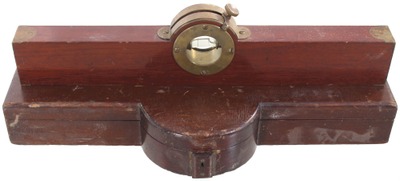 Unmarked: Fancy Mahogany & Brass Inclinometer