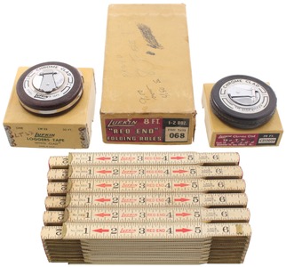 Lufkin Rule Company, Saginaw, Michigan: Three Original Box Items