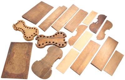 Assorted Makers: Lot Of Violin Mkrs. Parts & Pieces