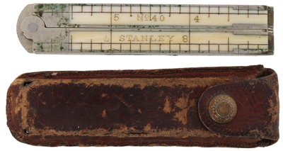STANLEY (Unmarked), No. 40: One-Foot, Four-Fold Caliper Folding Rule