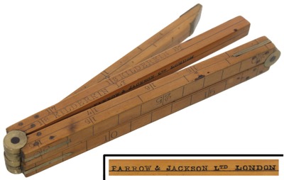 Farrow & Jackson, 18 Great Tower Street, London, England: Early Four Fold B'wood Wantage Rod