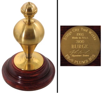 Bridge City Tool Company, Portland, Oregon, No. PB-9: Signature Series Plumb Bob