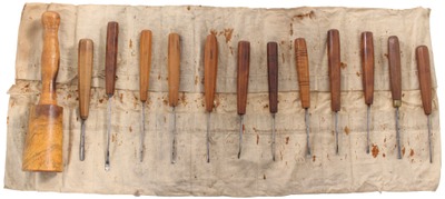 Assorted Makers: Lot Of 12 Clean & Usable Carving Tools
