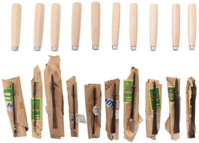 Henry Taylor, Acorn Works, Sheffield, England: Ten Unused Unhafted Carving Tools