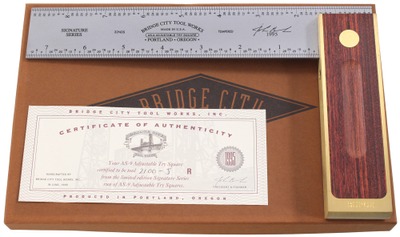 Bridge City Tool Company, Portland, Oregon, No. AS-9 JW/O: Limited Edition Try Square
