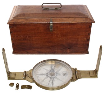 Heisley & Sons, Harrisburg, Pennsylvania: |5 Surveyor's Vernie Compass