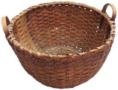 Unmarked: Early Oak Splint Gathering Basket