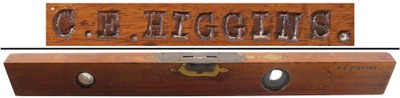 Charles E. Higgins, Rockport, Maine: Artfully Crafted Mahogany Level
