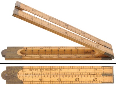 Stanley Rule & Level, No. 53 1/2: Extra Clean Architect's Folding Rule