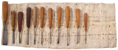 Assorted Makers: Lot Of 11 Clean & Usable Carving Tools