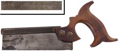 Henry Disston & Sons, Philadelphia, Pennsylvania: Rare 6" Blade Dovetail Saw
