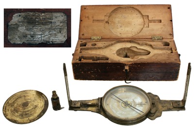 Benjamin Stancliffe, Philadelphia, Pennsylvania: |12 Precicsion Verni Surveyor's Compass