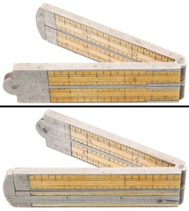 Standard Rule Company, Unionville, Connecticut, No. 40 1/2: One-Foot, Four-Fold Folding Rule