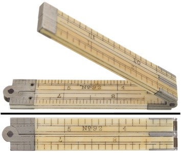 STANLEY (Unmarked), No. 92: One Foot, Four Fold Folding Rule